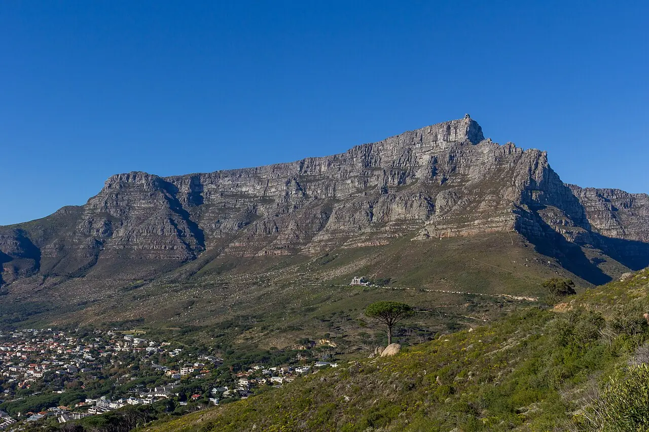 View of Table Mountain , Cape Town from Signal Hill.