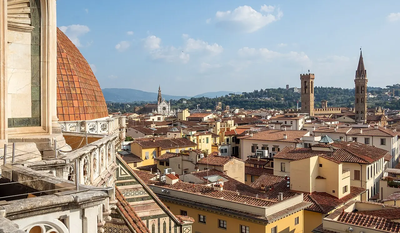 Florence seen from the terrace of the Florence Cathedral