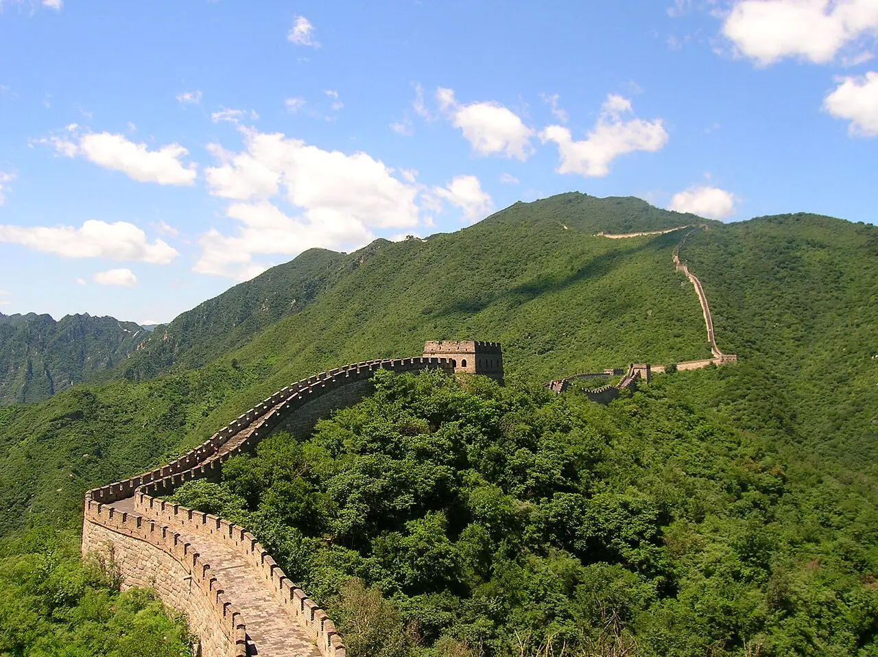 The Great Wall of China at Mutianyu , near Beijing , in July 2006.