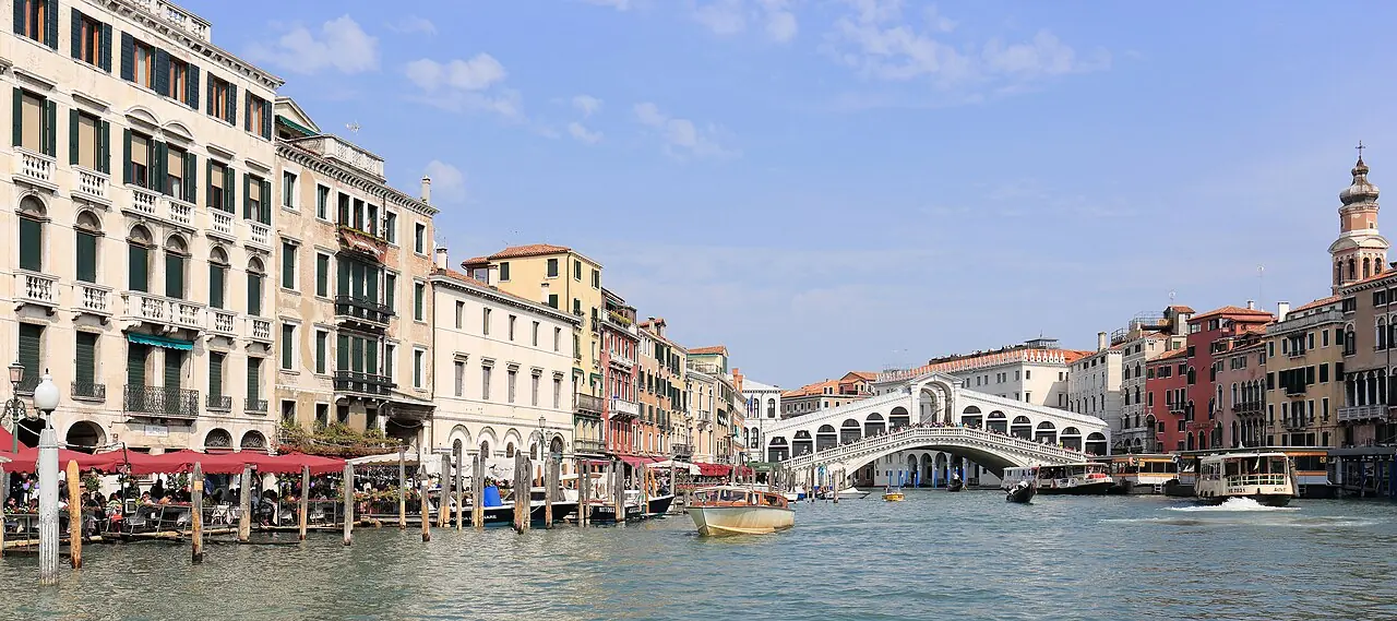 Canal Grande and Rialto Bridge , Venice - part of UNESCO World Heritage Site Ref. Number 394.