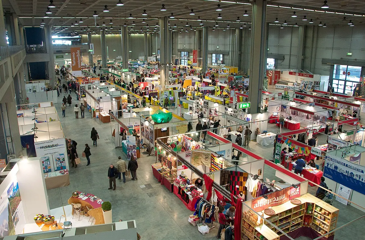 Fieramilanocity pavilion during "Fa la cosa giusta" exhibition.